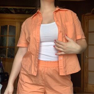 Aritzia orange cotton set